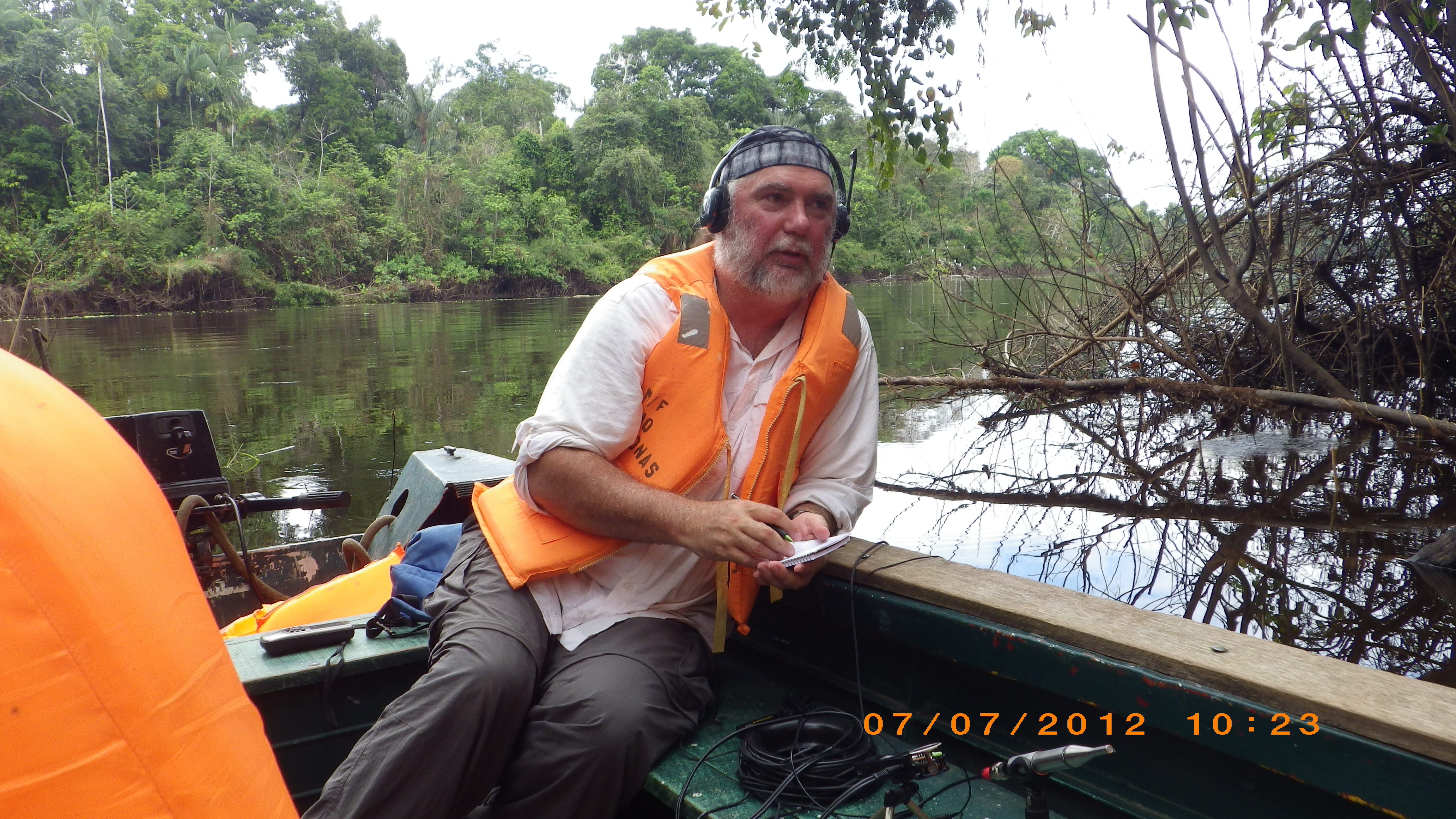 Rountree recording in the Amazon